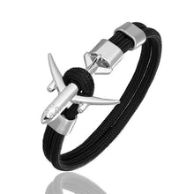 Load image into Gallery viewer, Luxury Plane Bracelets For Men and Women Charm Survival Rope Chain Paracord Bracelet Metal Airplane Hooks Summer Style