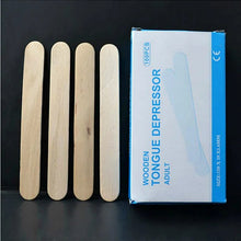 Load image into Gallery viewer, 50pcs/lot Wooden Waxing Wax Spatula Tongue Depressor Disposable Bamboo Sticks Tattoo Wax Medical Stick Beauty Health Tool