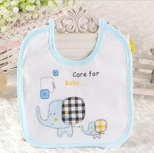 Load image into Gallery viewer, Soft Newborn Cotton Elephant Feeding Burp Cloth Waterproof Infant Animal Double Layer Bandana Feeding Bib For Kids