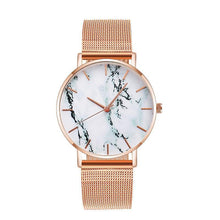 Load image into Gallery viewer, Fashion Rose Gold Mesh Band Creative Marble Female Wrist Watch Luxury Women Quartz Watches Gifts For Women and Girls