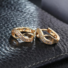 Load image into Gallery viewer, Small Hoop Earrings For Women Rose Gold Plated Earring AAA Zirconia Women's Jewelry Best Gifts Bijoux Jewelry E053