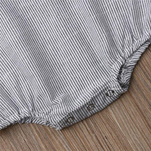 Load image into Gallery viewer, Modern Retro Summer Newborn Baby Girl / Boy Sleeveless Button Bodysuit Outfits Set Romper In elegant Deisgn