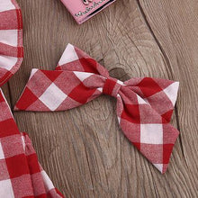 Load image into Gallery viewer, Modern New Newborn Kids Baby Girls Plaid Ruflles Romper Jumpsuit Clothes Outfit Set For Girls