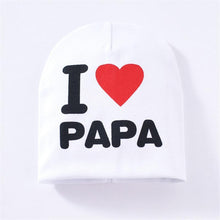Load image into Gallery viewer, Baby " I Love mama , i love papa" Cap Children Cap Kids Solid Baby Beanie Hat Fashion Ears Straw In Modern New Design