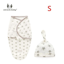 Load image into Gallery viewer, Baby Swaddle Blanket With Cap Swaddle Wrap Swaddling bag Baby Sleeping Bag