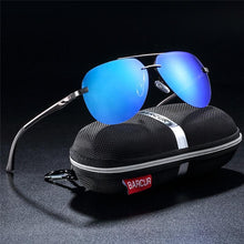 Load image into Gallery viewer, Luxury Aluminium Magnesium Men's Sports Driving Polarized Sunglasses With Stanless Steel Frame Ultra Light Men Glasses In Aviation Pilot Style With UV400 Protection