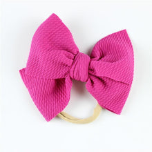 Load image into Gallery viewer, Modern New Headband with Messy Bow Baby Girls Hairbows Infant Solid Large Bow Turban Headwrap Newborn Bow For Girls