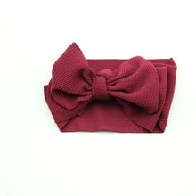 Load image into Gallery viewer, Adjustable Big Bow Headwrap Top Knot Headbands Over Sized Bow Hair Turban for Newborn Girl