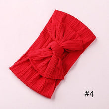 Load image into Gallery viewer, Modern Braid Nylon Bow Knot Solid Wide Nylon Headbands Turban Baby Girls Head Wrap For Girls