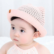 Load image into Gallery viewer, Modern Handmade Baby Hats For Children Bucket Cap Kids Toddler Sun Hat Hollow Mesh Caps Casual Beach Caps For Kids