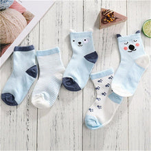 Load image into Gallery viewer, 5 Pair Cotton Mustache Printing Socks Baby Girls & Boys For 1-3 Year Elastic Warm And Comfortable Kids Sock