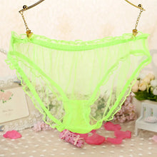Load image into Gallery viewer, New Girl Women Underwear Lace Sexy Panties Transparent Tanga Thong Panty Calcinhas Women's Briefs Cute Seamless Panties Children