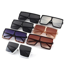 Load image into Gallery viewer, Oversized Luxury Trend New Woman Sunglasses With Black Fashion Square Glasses And Big Frame Sunglasses In Modern Glasses Famous Style