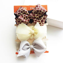 Load image into Gallery viewer, 3PCS Set Baby Headband Girls Hair Accessories Cotton Rabbit Ear Turban Bow Elastic Hairband For Baby Girls