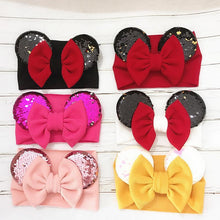 Load image into Gallery viewer, Head wrap Baby Headband Top Knot Headbands Over Sized Bow Hair Newborn Head Band For Baby Girl In elegant Modern Design