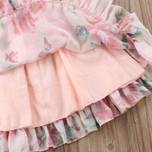 Load image into Gallery viewer, Cute Baby Girls Dress with Flower Puff Sleeves A -line Dress For Baby Girls for Holiday Party