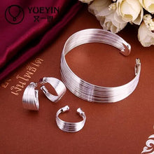 Load image into Gallery viewer, Wholesale Retail Women's Silver Plated Jewelry Sets Wedding Bridal Jewelry S312 I Monili Hot Sale