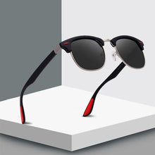 Load image into Gallery viewer, Popular Retro New Polarized Men's Sunglasses UV400 Square Half Metal Frame Ladies Sunglasses Brand Design Glasses Driving Sunglasses