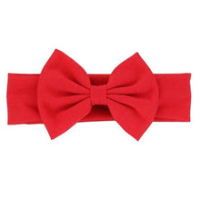 Load image into Gallery viewer, Cotton Elastic Newborn Baby Girls Solid Color Headband Bowknot Hair Band Children Infant Headband Bow for kids