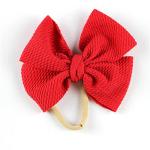 Load image into Gallery viewer, Modern New Headband with Messy Bow Baby Girls Hairbows Infant Solid Large Bow Turban Headwrap Newborn Bow For Girls