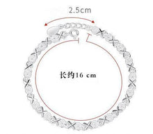 Load image into Gallery viewer, Top Quality Elegant 925 Sterling Silver Luxury Bracelets For Women Wedding Accessories Lady Fashion Zircon Geometric Bracelet Girl Gift