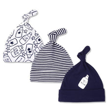 Load image into Gallery viewer, Printed Baby Hats & Caps For Newborn Baby Accessories In Elegant Modern Design Set Of 3PCS For Baby Kids