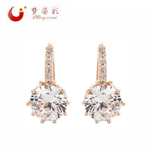 Load image into Gallery viewer, 2022 New Arrival Genuine Gold Women's Crystal Stud Earring Holder Ear Cuffs Earrings For Women Femme Pendientes Brinco Ouro Gift