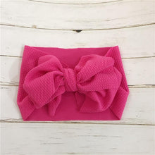 Load image into Gallery viewer, Modern Luxury Adjustable Big Bow Headwrap Baby Headband Top Knot Headbands, Over Sized Bow Hair Turban Newborn Head Band for Girls
