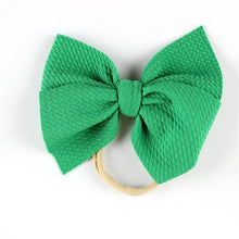 Load image into Gallery viewer, Modern New Headband with Messy Bow Baby Girls Hairbows Infant Solid Large Bow Turban Headwrap Newborn Bow For Girls