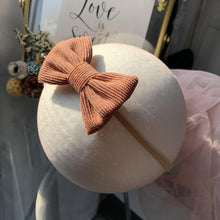 Load image into Gallery viewer, Baby Headband Bow Headbands For Girl Corduroy Head Band Thin Nylon Hairband Newborn Kids Hair Accessories Bow For Kids