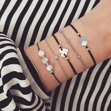 Load image into Gallery viewer, Boho Rose Map Bracelets & Bangles for Women Bohemian Round Charm Bracelet Set Fashion Multilayer Accessories Luxury Jewelry
