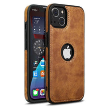 Load image into Gallery viewer, Ultra Thin Slim Leather Phone Case For iPhone 13 Pro Max 12 Pro Max 14 Shockproof Bumper Soft Business Back Cover Back Cover Case Shockproof Camera and Screen Protection PU Leather Case for iPhone