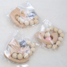 Load image into Gallery viewer, Modern Baby Silicone Wooden Nursing Bracelets Wood Teether Silicone Beads Teething Wood Rattles Toys for Baby