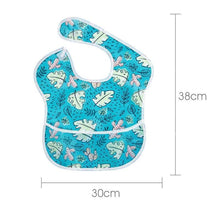 Load image into Gallery viewer, Waterproof Baby Bibs Polyester TPU Feeding Bibs Washable Baby Bibs with Food Catcher For Kids