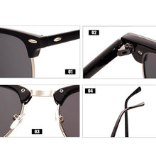 Load image into Gallery viewer, Luxury Popular Famous Retro Semi-Rimless Brand Designer Sunglasses For Women and Men Polarized Classic Oculos De Sol Gafas Retro EyeglassesWith UV400 Sunglasses