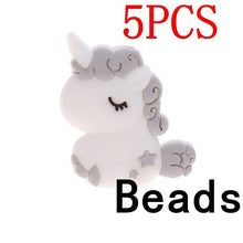 Load image into Gallery viewer, Silicone Unicorn Teether Beads Cute Cartoon Rodent BPA Free Baby Teething Toy For Baby and Kids