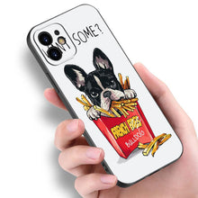 Load image into Gallery viewer, Cute Frenchie Puppy Phone Case For Iphone 14 13 12 Mini 11 Pro Max 7 8 Xr X Xs 7 8 Plus Se 2020 2022 Cover Cute Slim Phone Transparent Soft Elastic Silicone Cover