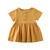 Load image into Gallery viewer, Kids Summer Cotton Linen Dress with Plain Short sleeve Party A-line dress For Small Girls 1-3 Years