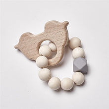 Load image into Gallery viewer, Modern Baby Silicone Wooden Nursing Bracelets Wood Teether Silicone Beads Teething Wood Rattles Toys for Baby