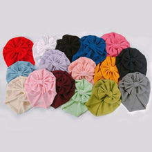 Load image into Gallery viewer, Baby Girl Hat Turban With Bow Knot Infant Beanie Solid Big Bowknot Cap For Girls Kid Hats