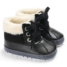 Load image into Gallery viewer, Infant Newborn Baby Boy Winter Warm Lace Up Design Boots Kids Baby Boy Booties Stylish Autumn Shoes