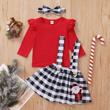 Load image into Gallery viewer, Cute Outfits Autumn Winter Plaid Suspender Christmas Dress Clothing Kids Girls Skirts