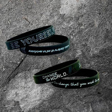 Load image into Gallery viewer, Silicone Wristband Rubber Motivation Bracelet Perfect Gift For Men Unique Jewelry Cool Style