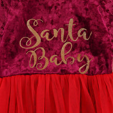 Load image into Gallery viewer, Autumn Baby Girls Christmas Red Long Sleeve Letters Printed Pattern Dress Festival Unique Design
