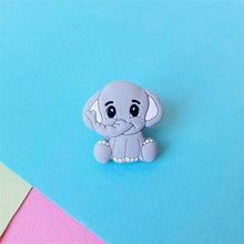 Load image into Gallery viewer, 2pc Silicone Elephant Teether Baby Silicone Chew Charms Baby Teething Gift Toddler Toys Unique Design