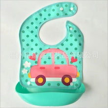 Load image into Gallery viewer, Baby Waterproof Silicone Bibs Burp Cloths Washable Roll Up Crumb Catcher Feeding Bib