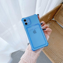 Load image into Gallery viewer, Transparent Wallet Case For iPhone 14 13 12 Pro Max Mini Shockproof Cover with Card Slots Pockets Slim Fit Thin Protective Soft Shock-Absorbing Lightweight Wallet Case