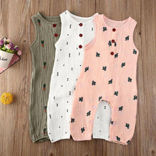 Load image into Gallery viewer, Baby Romper Sleeveless Newborn Baby Girl Boy Clothes Cactus Print Romper Jumpsuit Soft Baby Outfit One Piece Jumpsuit Pajamas