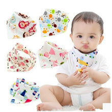 Load image into Gallery viewer, Baby Bibs Triangle Cotton Cartoon Child Bandana Dribble Bibs Newborn Slabber Absorbent Cloth For Baby and Kids