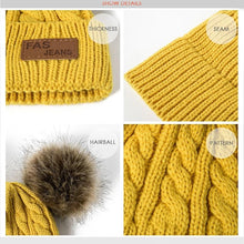 Load image into Gallery viewer, Luxury Baby Hat Pompon Hat Knitted Cute Cap For Girls & Boys Casual Solid Color Girls Baby Style In Great New Modern Trend Design